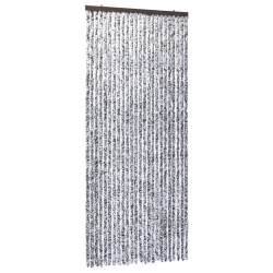 vidaXL Cortina mosquitera de chenilla marrón y beige 100x220 cm 