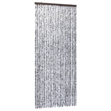 vidaXL Cortina mosquitera de chenilla marrón y beige 100x220 cm 