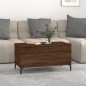 vidaXL Mesa de centro madera contrachapada roble marrón 90x44,5x45 cm vidaXL Mesa de centro madera contrachapada roble marrón 90x44,5x45 cm