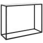 vidaXL Mesa consola vidrio templado blanco 100x35x75 cm vidaXL Mesa consola vidrio templado blanco 100x35x75 cm