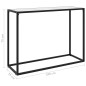 vidaXL Mesa consola vidrio templado blanco 100x35x75 cm vidaXL Mesa consola vidrio templado blanco 100x35x75 cm