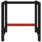 vidaXL Estructura de banco de trabajo metal negro y rojo 150x57x79 cm vidaXL Estructura de banco de trabajo metal negro y rojo 150x57x79 cm