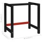 vidaXL Estructura de banco de trabajo metal negro y rojo 150x57x79 cm vidaXL Estructura de banco de trabajo metal negro y rojo 150x57x79 cm