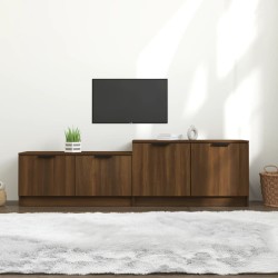 vidaXL Mueble de TV madera contrachapada roble marrón 158,5x36x45 cm