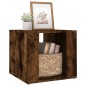 vidaXL Mesita de noche madera contrachapada roble ahumado 41x40x36 cm vidaXL Mesita de noche madera contrachapada roble ahumado 41x40x36 cm