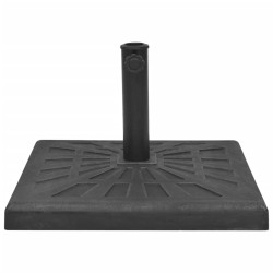 vidaXL Base de sombrilla resina cuadrada negra 19 kg