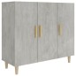 vidaXL Aparador de madera de ingeniería gris hormigón 90x34x80 cm
