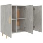vidaXL Aparador de madera de ingeniería gris hormigón 90x34x80 cm