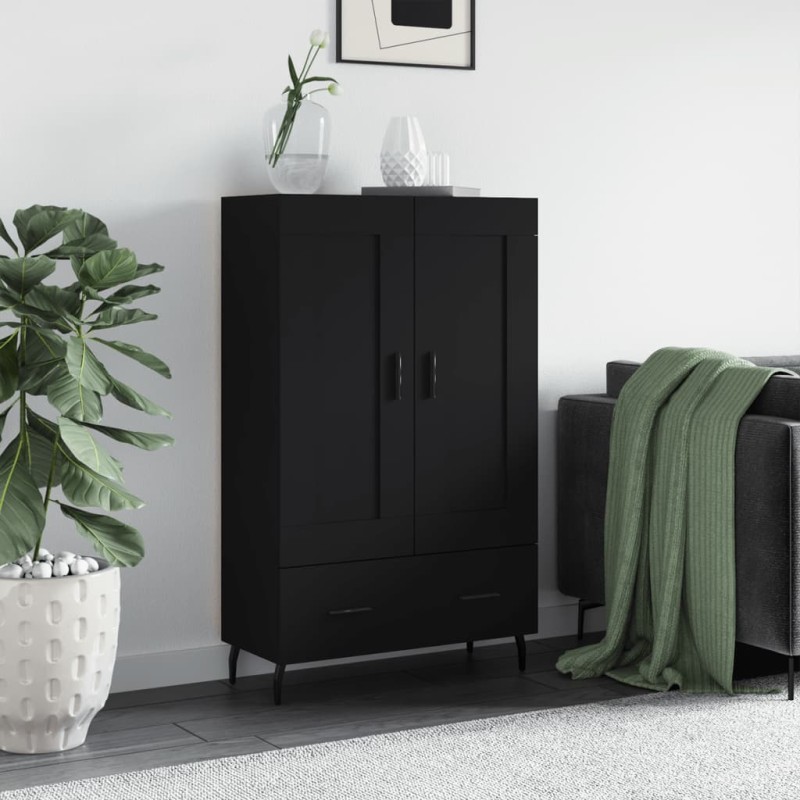 vidaXL Aparador alto madera de ingeniería negro 69,5x31x115 cm vidaXL Aparador alto madera de ingeniería negro 69,5x31x115 cm