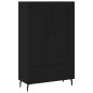 vidaXL Aparador alto madera de ingeniería negro 69,5x31x115 cm vidaXL Aparador alto madera de ingeniería negro 69,5x31x115 cm