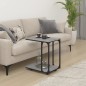 vidaXL Mesa auxiliar con ruedas madera gris Sonoma 50x35x55,5 cm vidaXL Mesa auxiliar con ruedas madera gris Sonoma 50x35x55,5 cm