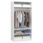 vidaXL Armario de madera contrachapada blanco brillante 100x50x200 cm vidaXL Armario de madera contrachapada blanco brillante 100x50x200 cm
