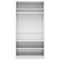 vidaXL Armario de madera contrachapada blanco brillante 100x50x200 cm vidaXL Armario de madera contrachapada blanco brillante 100x50x200 cm