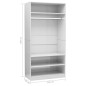 vidaXL Armario de madera contrachapada blanco brillante 100x50x200 cm vidaXL Armario de madera contrachapada blanco brillante 100x50x200 cm