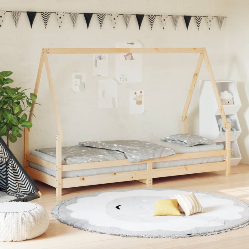 vidaXL Estructura de cama para niños madera maciza de pino 80x200 cm vidaXL Estructura de cama para niños madera maciza de pino 80x200 cm