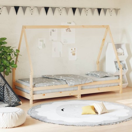 vidaXL Estructura de cama para niños madera maciza de pino 80x200 cm 