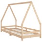 vidaXL Estructura de cama para niños madera maciza de pino 80x200 cm vidaXL Estructura de cama para niños madera maciza de pino 80x200 cm