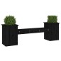 vidaXL Banco con jardineras madera de pino negro 184,5x39,5x56,5 cm vidaXL Banco con jardineras madera de pino negro 184,5x39,5x56,5 cm