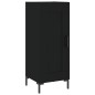 vidaXL Aparador de madera contrachapada negro 34,5x34x90 cm