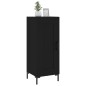 vidaXL Aparador de madera contrachapada negro 34,5x34x90 cm