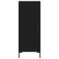 vidaXL Aparador de madera contrachapada negro 34,5x34x90 cm