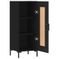 vidaXL Aparador de madera contrachapada negro 34,5x34x90 cm