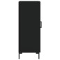 vidaXL Aparador de madera contrachapada negro 34,5x34x90 cm