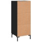 vidaXL Aparador de madera contrachapada negro 34,5x34x90 cm