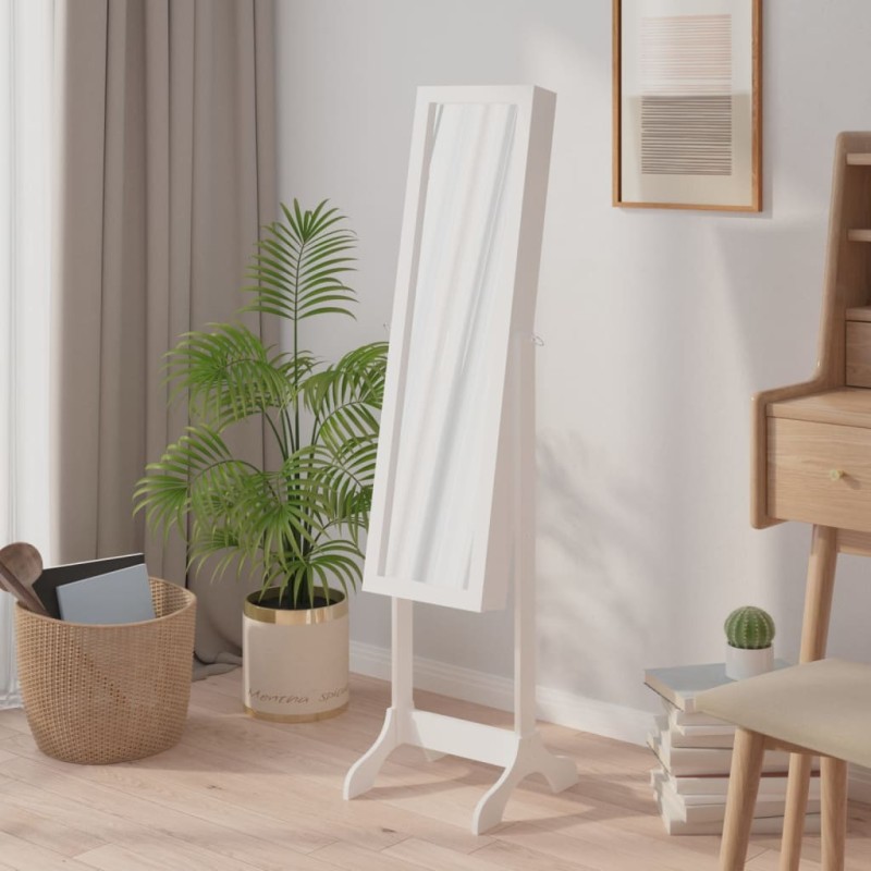 vidaXL Espejo de pie blanco 34x37x146 cm vidaXL Espejo de pie blanco 34x37x146 cm