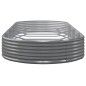 vidaXL Jardinera arriate acero recubrimiento polvo gris 373x140x36 cm vidaXL Jardinera arriate acero recubrimiento polvo gris 373x140x36 cm