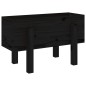 vidaXL Jardinera madera maciza de pino negro 62x30x38 cm vidaXL Jardinera madera maciza de pino negro 62x30x38 cm