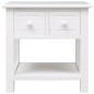 vidaXL Mesa auxiliar madera de Paulownia blanco 40x40x40 cm vidaXL Mesa auxiliar madera de Paulownia blanco 40x40x40 cm