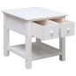 vidaXL Mesa auxiliar madera de Paulownia blanco 40x40x40 cm vidaXL Mesa auxiliar madera de Paulownia blanco 40x40x40 cm