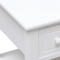vidaXL Mesa auxiliar madera de Paulownia blanco 40x40x40 cm vidaXL Mesa auxiliar madera de Paulownia blanco 40x40x40 cm
