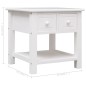 vidaXL Mesa auxiliar madera de Paulownia blanco 40x40x40 cm vidaXL Mesa auxiliar madera de Paulownia blanco 40x40x40 cm