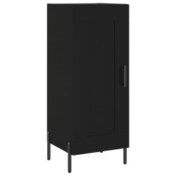 vidaXL Aparador de madera contrachapada negro 34,5x34x90 cm