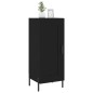 vidaXL Aparador de madera contrachapada negro 34,5x34x90 cm vidaXL Aparador de madera contrachapada negro 34,5x34x90 cm