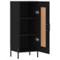 vidaXL Aparador de madera contrachapada negro 34,5x34x90 cm vidaXL Aparador de madera contrachapada negro 34,5x34x90 cm