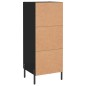 vidaXL Aparador de madera contrachapada negro 34,5x34x90 cm vidaXL Aparador de madera contrachapada negro 34,5x34x90 cm