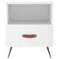 vidaXL Mesita de noche madera de ingeniería blanco 40x35x47,5 cm vidaXL Mesita de noche madera de ingeniería blanco 40x35x47,5 cm