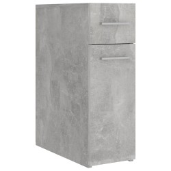 vidaXL Armario de boticario contrachapada gris hormigón 20x45,5x60 cm