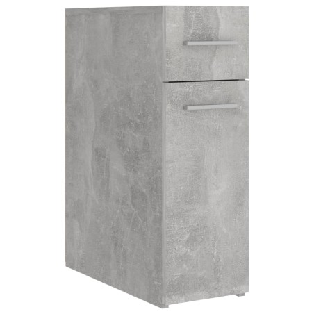 vidaXL Armario de boticario contrachapada gris hormigón 20x45,5x60 cm