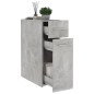 vidaXL Armario de boticario contrachapada gris hormigón 20x45,5x60 cm vidaXL Armario de boticario contrachapada gris hormigón 20x45,5x60 cm