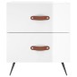 vidaXL Mesita noche 2 uds madera ingeniería blanco brillo 40x35x47,5cm