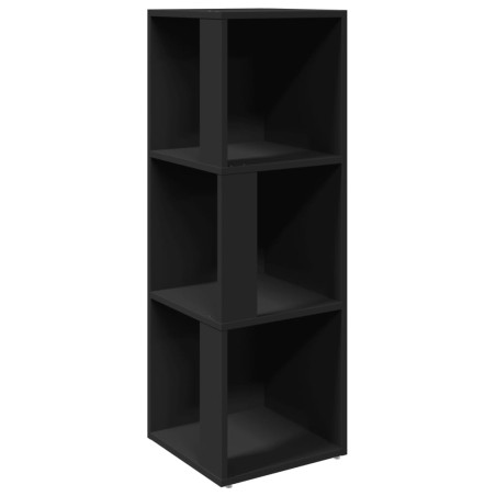 vidaXL Mueble de esquina madera contrachapada negro 33x33x100 cm