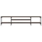 vidaXL Mueble TV madera ingeniería y hierro marrón roble 201x35x45 cm