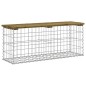 vidaXL Banco jardín diseño gavión madera pino impregnada 103x31,5x42cm vidaXL Banco jardín diseño gavión madera pino impregnada 103x31,5x42cm