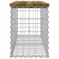 vidaXL Banco jardín diseño gavión madera pino impregnada 103x31,5x42cm vidaXL Banco jardín diseño gavión madera pino impregnada 103x31,5x42cm