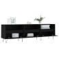 vidaXL Mueble de TV madera contrachapada negro 150x30x44,5 cm vidaXL Mueble de TV madera contrachapada negro 150x30x44,5 cm