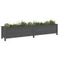 vidaXL Arriate elevado de jardín madera maciza pino gris 199,5x40x39cm vidaXL Arriate elevado de jardín madera maciza pino gris 199,5x40x39cm